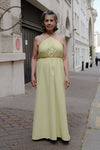 BASERANGE Lago dress DRLI-WS-SP24 green and yellow (DRLI-WS-000)